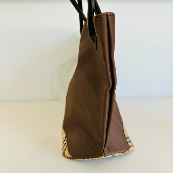 EUC BURBERRYS BURBERRY OF LONDON  BLUE LABEL NOVA CHECK NYLON LARGE TOTE VINTAGE - Picture 6 of 16